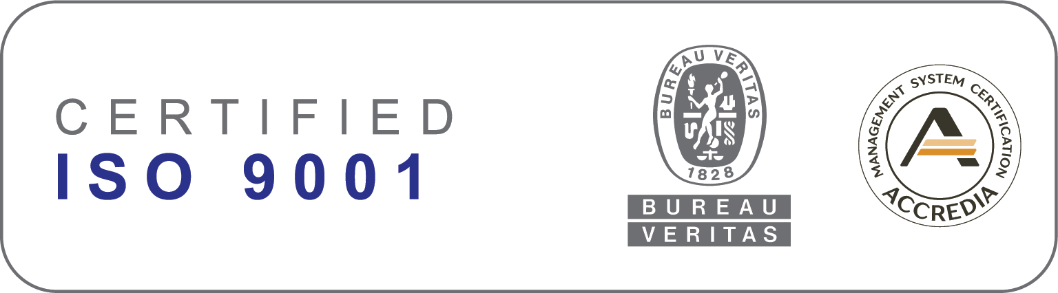 Certificazione ISO 9001 - Bureau Veritas con ACCREDIA